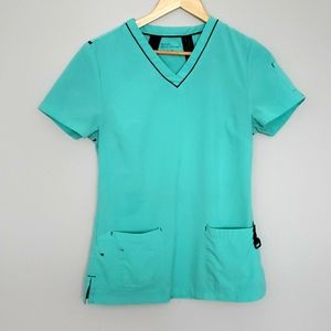 Aqua Stretch Scrub Top